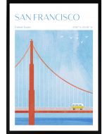 Poster 50x70 Travel Golden Gate Bridge