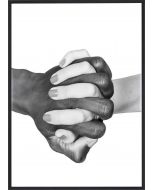 Poster 50x70 B&W Hands United (planpackad)