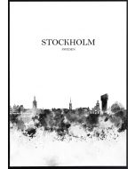 Poster 30x40 B&W Stockholm 1 (planpackad)